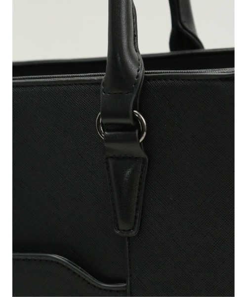 m.f.editorial（エムエフエディトリアル）の「【A4対応】m.f.エディトリアル メンズ サフィアーノ型押し トートバッグ（トートバッグ・メンズ・ブラック/グレー系その他2・FREE）」の16枚目の写真