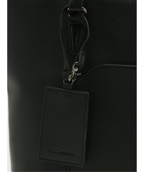 m.f.editorial（エムエフエディトリアル）の「【A4対応】m.f.エディトリアル メンズ サフィアーノ型押し トートバッグ（トートバッグ・メンズ・ブラック/グレー系その他2・FREE）」の18枚目の写真