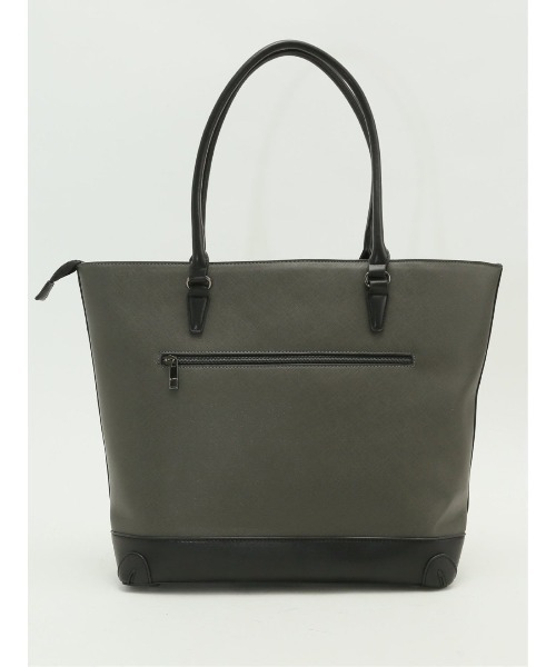 m.f.editorial（エムエフエディトリアル）の「【A4対応】m.f.エディトリアル メンズ サフィアーノ型押し トートバッグ（トートバッグ・メンズ・ブラック/グレー系その他2・FREE）」の22枚目の写真