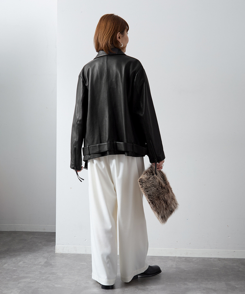 レザージップブルゾン（ライダースジャケット）｜VERMEIL par iena