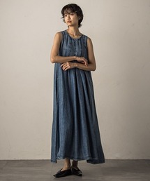 MAYSON GREY | デニムタックフレアワンピース≪洗濯機で洗える≫(ワンピース)