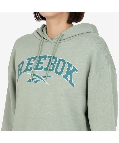 Reebok(リーボック)の「バーシティー ロゴ フーディー / SHEKIRA VARSITY HOODY(パーカー・レディース・グリーン/オフホワイト/ブラック・MEDIUM/SMALL/X-SMALL)」の9枚目の写真