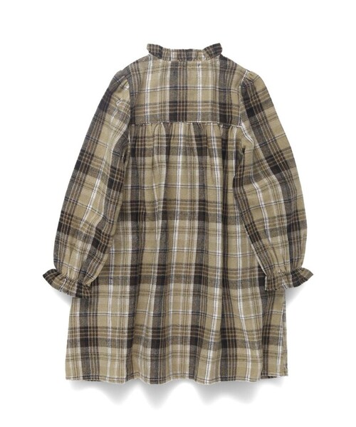 BRANSHES（ブランシェス）の「チェック柄ワンピース（ワンピース・キッズ・レッド/ブラウン・140/150/130/80/100/90/110/120）」の10枚目の写真