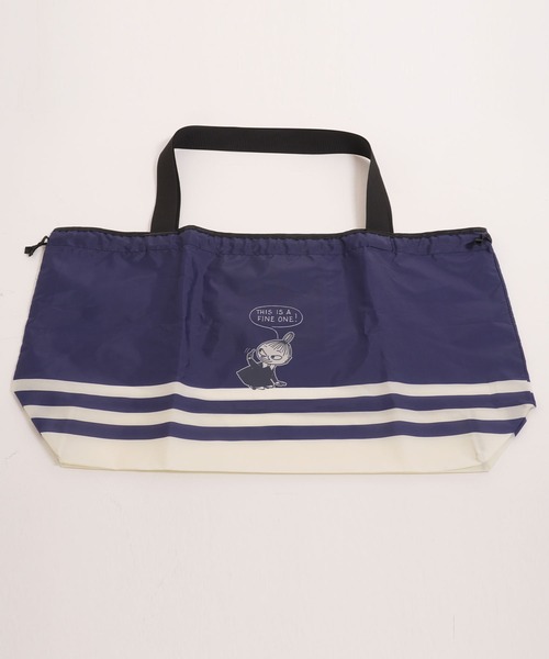 MOOMIN(ムーミン)の「MOOMIN ムーミン レインバッグカバー 2WAY リトルミイ ボーダー(エコバッグ/サブバッグ・レディース・ネイビー/ピンク・FREE)」の3枚目の写真