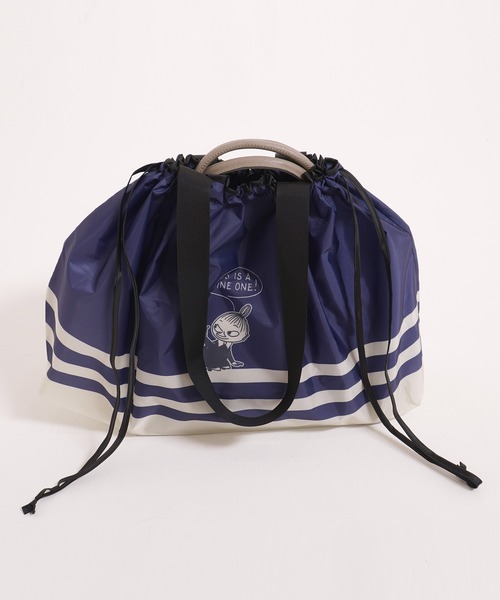 MOOMIN(ムーミン)の「MOOMIN ムーミン レインバッグカバー 2WAY リトルミイ ボーダー(エコバッグ/サブバッグ・レディース・ネイビー/ピンク・FREE)」の4枚目の写真