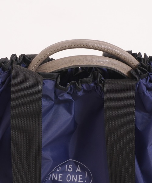 MOOMIN(ムーミン)の「MOOMIN ムーミン レインバッグカバー 2WAY リトルミイ ボーダー(エコバッグ/サブバッグ・レディース・ネイビー/ピンク・FREE)」の5枚目の写真