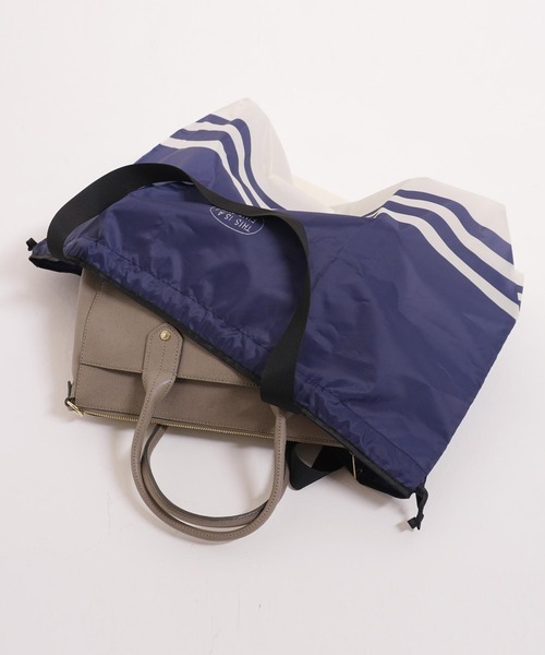 MOOMIN(ムーミン)の「MOOMIN ムーミン レインバッグカバー 2WAY リトルミイ ボーダー(エコバッグ/サブバッグ・レディース・ネイビー/ピンク・FREE)」の6枚目の写真