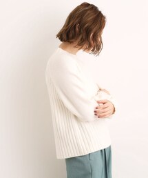 grove | 【洗える】バックリブ切替ニット(ニット/セーター)