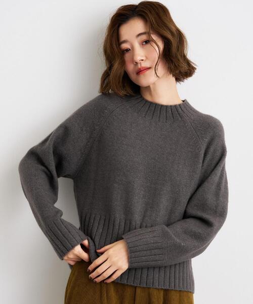 grove（グローブ）の「【洗える】バックリブ切替ニット（ニット/セーター・レディース・チャコールグレー/オフホワイト/ピンク/ブルー/ナチュラル・02/03/01/04/05）」の19枚目の写真