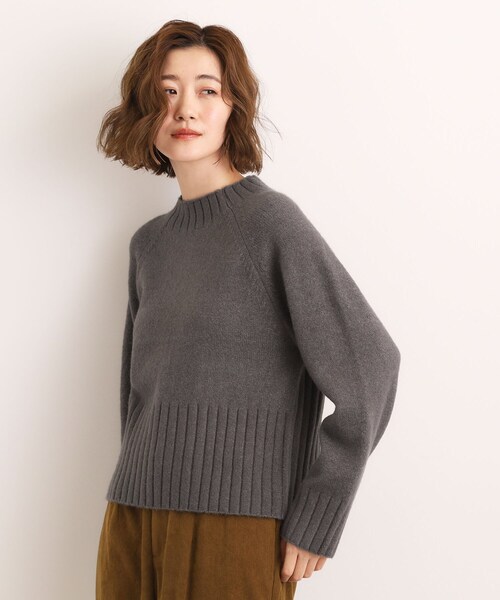 grove（グローブ）の「【洗える】バックリブ切替ニット（ニット/セーター・レディース・チャコールグレー/オフホワイト/ピンク/ブルー/ナチュラル・02/03/01/04/05）」の20枚目の写真