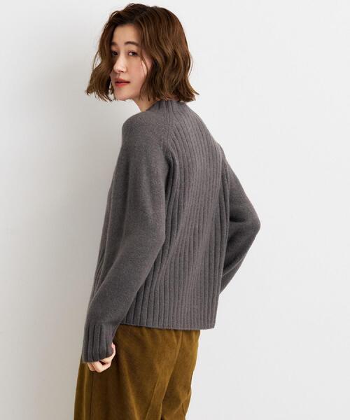 grove（グローブ）の「【洗える】バックリブ切替ニット（ニット/セーター・レディース・チャコールグレー/オフホワイト/ピンク/ブルー/ナチュラル・02/03/01/04/05）」の22枚目の写真