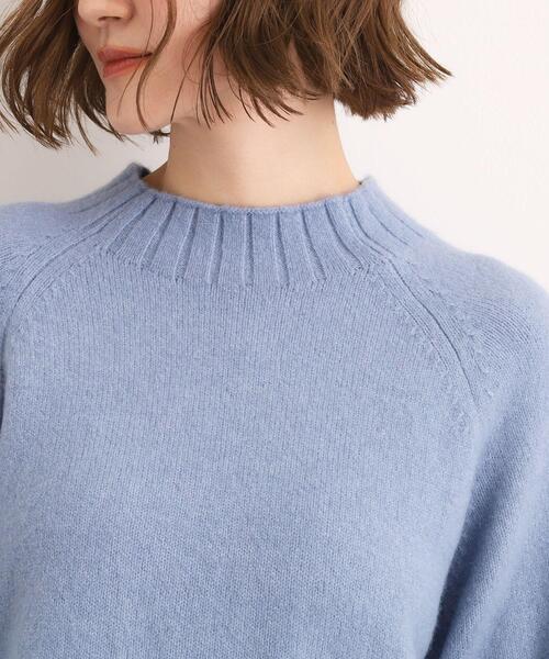 grove（グローブ）の「【洗える】バックリブ切替ニット（ニット/セーター・レディース・チャコールグレー/オフホワイト/ピンク/ブルー/ナチュラル・02/03/01/04/05）」の9枚目の写真