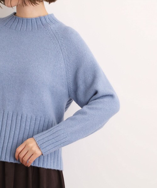 grove（グローブ）の「【洗える】バックリブ切替ニット（ニット/セーター・レディース・チャコールグレー/オフホワイト/ピンク/ブルー/ナチュラル・02/03/01/04/05）」の10枚目の写真