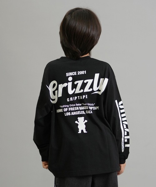 GRIZZLY（グリズリー）の「GRIZZLY/グリズリー キッズ ロンT 75251427（Tシャツ/カットソー・キッズ・ブラック/ホワイト・140cm/130cm/160cm/150cm）」の2枚目の写真