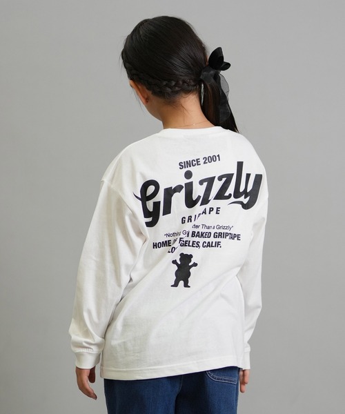 GRIZZLY（グリズリー）の「GRIZZLY/グリズリー キッズ ロンT 75251427（Tシャツ/カットソー・キッズ・ブラック/ホワイト・140cm/130cm/160cm/150cm）」の3枚目の写真