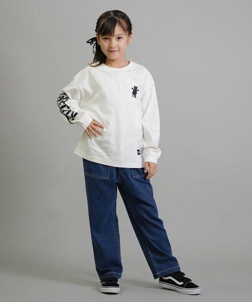 GRIZZLY（グリズリー）の「GRIZZLY/グリズリー キッズ ロンT 75251427（Tシャツ/カットソー・キッズ・ブラック/ホワイト・140cm/130cm/160cm/150cm）」の4枚目の写真