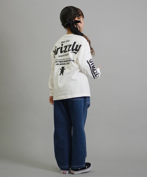 GRIZZLY（グリズリー）の「GRIZZLY/グリズリー キッズ ロンT 75251427（Tシャツ/カットソー・キッズ・ブラック/ホワイト・140cm/130cm/160cm/150cm）」の7枚目の写真