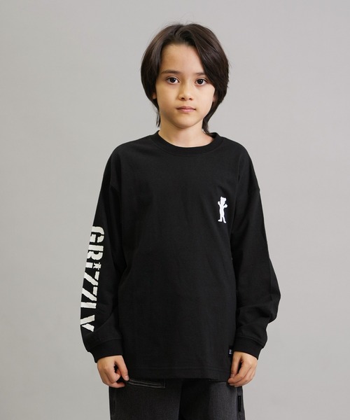 GRIZZLY（グリズリー）の「GRIZZLY/グリズリー キッズ ロンT 75251427（Tシャツ/カットソー・キッズ・ブラック/ホワイト・140cm/130cm/160cm/150cm）」の8枚目の写真