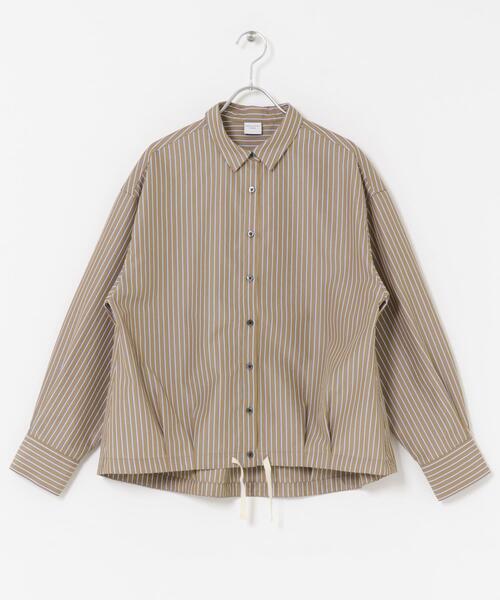 URBAN RESEARCH DOORS（アーバンリサーチドアーズ）の「ストライプドロストシャツ（シャツ/ブラウス・レディース・ネイビー/ブラウン・MEDIUM）」の11枚目の写真