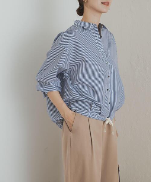 リネンドロストシャツ セール】ストライプドロストシャツ（シャツ/ブラウス）｜URBAN