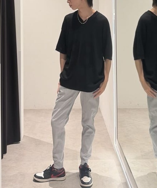 AZUL by moussy(アズールバイマウジー)の「【リピート率No.1】EASY ACTION SLIM JOGGER 2ND イージーアクションスリムジョガー(スウェットパンツ・メンズ・カーキ/杢グレー/ブラック/ライトベージュ・X-SMALL/SMALL/MEDIUM/LARGE/X-LARGE)」の6枚目の写真