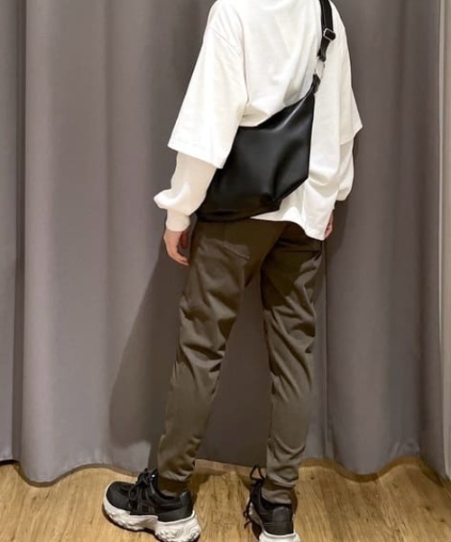 AZUL by moussy(アズールバイマウジー)の「【リピート率No.1】EASY ACTION SLIM JOGGER 2ND イージーアクションスリムジョガー(スウェットパンツ・メンズ・カーキ/杢グレー/ブラック/ライトベージュ・X-SMALL/SMALL/MEDIUM/LARGE/X-LARGE)」の8枚目の写真