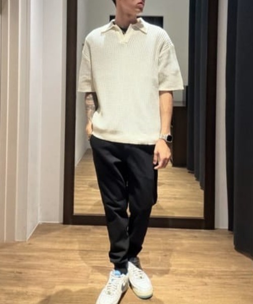 AZUL by moussy(アズールバイマウジー)の「【リピート率No.1】EASY ACTION SLIM JOGGER 2ND イージーアクションスリムジョガー(スウェットパンツ・メンズ・カーキ/杢グレー/ブラック/ライトベージュ・X-SMALL/SMALL/MEDIUM/LARGE/X-LARGE)」の9枚目の写真