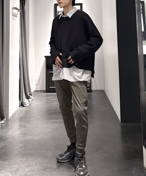 AZUL by moussy(アズールバイマウジー)の「【リピート率No.1】EASY ACTION SLIM JOGGER 2ND イージーアクションスリムジョガー(スウェットパンツ・メンズ・カーキ/杢グレー/ブラック/ライトベージュ・X-SMALL/SMALL/MEDIUM/LARGE/X-LARGE)」の10枚目の写真