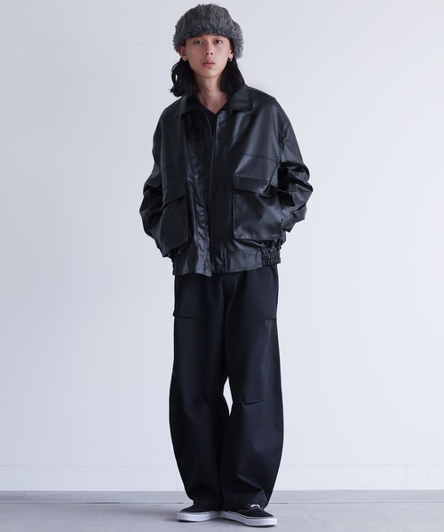 MDR(エムディアール)の「無地バレルレッグパンツ(その他パンツ・メンズ・ブラック・M/L)」の14枚目の写真