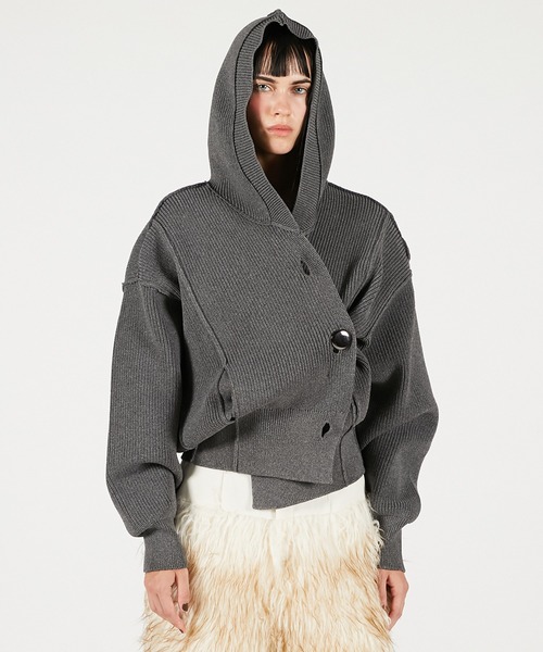Pre-Order】フーディーニットカーディガン / Hoodie Knit Cardigan