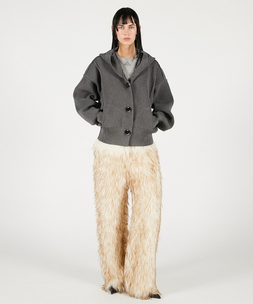 PRANK PROJECT（プランクプロジェクト）の「【Pre-Order】フーディーニットカーディガン / Hoodie Knit Cardigan（カーディガン/ボレロ・レディース・ブラック/グレー・FREE）」の22枚目の写真