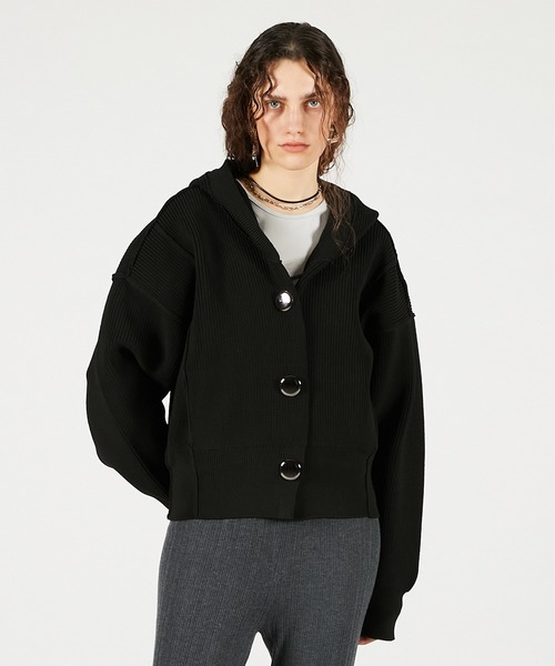 Pre-Order】フーディーニットカーディガン / Hoodie Knit Cardigan