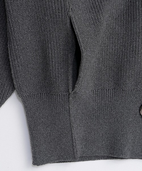 PRANK PROJECT（プランクプロジェクト）の「【Pre-Order】フーディーニットカーディガン / Hoodie Knit Cardigan（カーディガン/ボレロ・レディース・ブラック/グレー・FREE）」の8枚目の写真