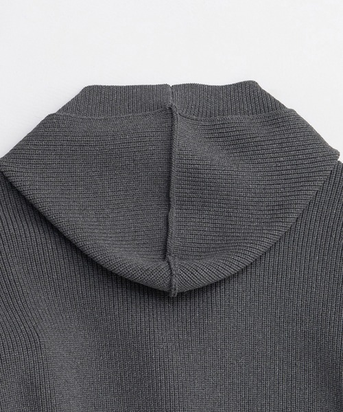 PRANK PROJECT（プランクプロジェクト）の「【Pre-Order】フーディーニットカーディガン / Hoodie Knit Cardigan（カーディガン/ボレロ・レディース・ブラック/グレー・FREE）」の3枚目の写真