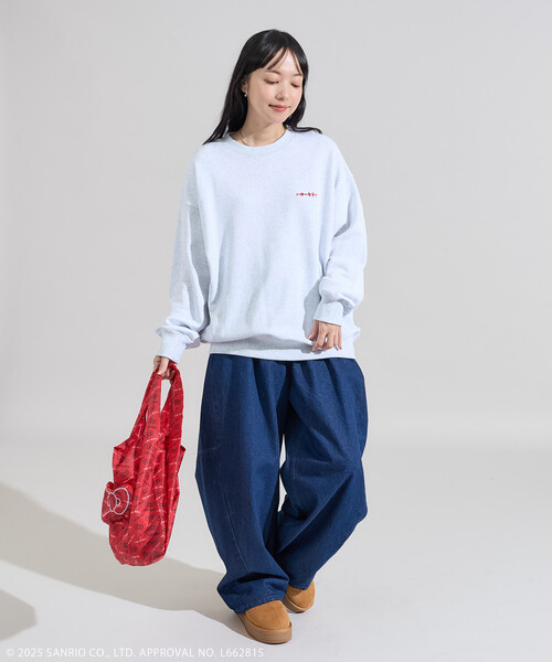FREAK'S STORE(フリークスストア)の「SANRIO/サンリオ はんなり ”HELLO KITTY” スウェット/ハローキティ(スウェット・レディース・チャコール/グレー/パープル・フリ-)」の16枚目の写真