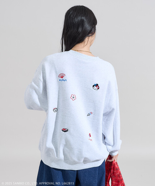 FREAK'S STORE(フリークスストア)の「SANRIO/サンリオ はんなり ”HELLO KITTY” スウェット/ハローキティ(スウェット・レディース・チャコール/グレー/パープル・フリ-)」の21枚目の写真