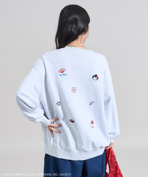 FREAK'S STORE(フリークスストア)の「SANRIO/サンリオ はんなり ”HELLO KITTY” スウェット/ハローキティ(スウェット・レディース・チャコール/グレー/パープル・フリ-)」の22枚目の写真