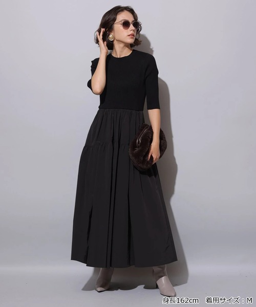 5分袖ドッキングワンピース（ワンピース）｜Arpege story