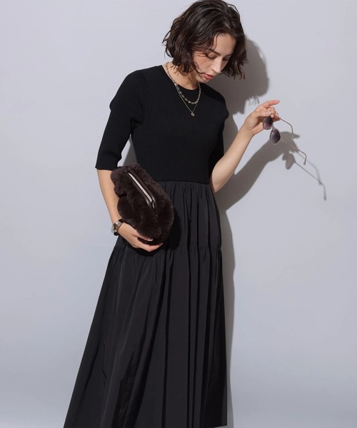 5分袖ドッキングワンピース（ワンピース）｜Arpege story