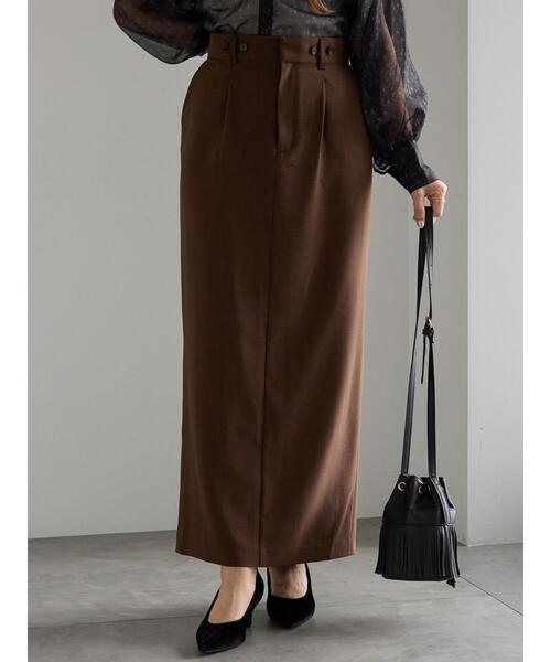 Te chichi(テチチ)の「サスペンダータイトスカート(スカート・レディース・ブラウン/グレー・F)」の7枚目の写真