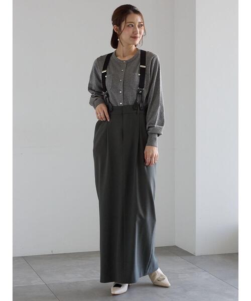 Te chichi(テチチ)の「サスペンダータイトスカート(スカート・レディース・ブラウン/グレー・F)」の8枚目の写真