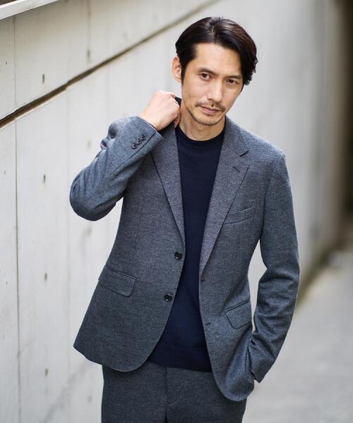 TAKEO KIKUCHI(タケオキクチ)の「【Sサイズ~】尾州織 ピンヘッドムリネ ジャケット(スーツジャケット・メンズ・ネイビー/ブルー系その他/グレー・02/03/04)」の4枚目の写真