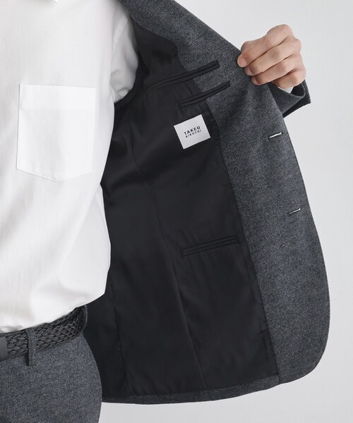 TAKEO KIKUCHI(タケオキクチ)の「【Sサイズ~】尾州織 ピンヘッドムリネ ジャケット(スーツジャケット・メンズ・ネイビー/ブルー系その他/グレー・02/03/04)」の13枚目の写真