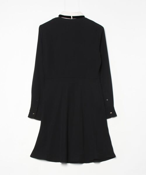 セール】ツートーン ジョーゼット タイネック ドレス（ワンピース