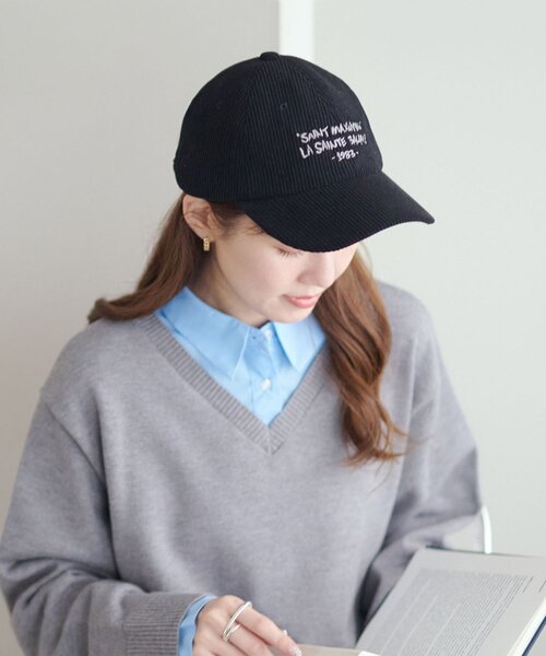 DISCOAT（ディスコート）の「【ユニセックス】コーデュロイスーベニアキャップ（キャップ・レディース・アイボリー/ブラック/ブラウン/ベージュ・FREE）」の3枚目の写真