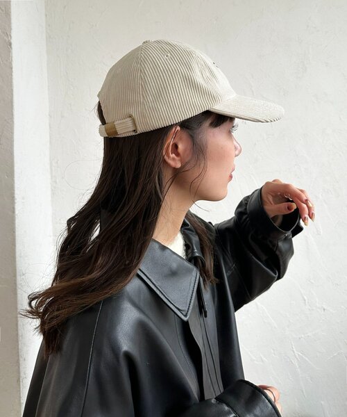 DISCOAT（ディスコート）の「【ユニセックス】コーデュロイスーベニアキャップ（キャップ・レディース・アイボリー/ブラック/ブラウン/ベージュ・FREE）」の7枚目の写真