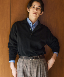 IENA（イエナ）の「BLACK ポロカラーニット（ニット/セーター）」