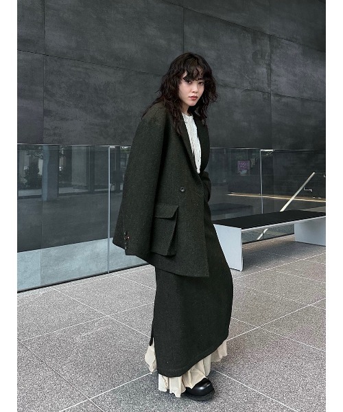 ELCHELE（エルチェレ）の「2ZIP PENCIL SKIRT（スカート・レディース・モスグリーン/ダークウッド・38/36）」の8枚目の写真