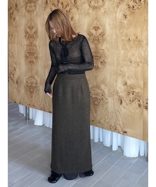 ELCHELE（エルチェレ）の「2ZIP PENCIL SKIRT（スカート・レディース・モスグリーン/ダークウッド・38/36）」の5枚目の写真