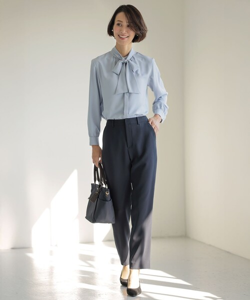 J.PRESS（ジェイプレス）の「【セットアップ対応】セラテリーダブルクロス テーパード パンツ（その他パンツ・レディース・ブラック系/ベージュ系/ネイビー系・T17/T15/T13）」の10枚目の写真